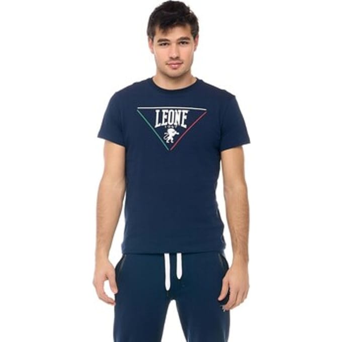 T-shirt Korte Mouw Leone 1947 Man Short Sleeves Patch