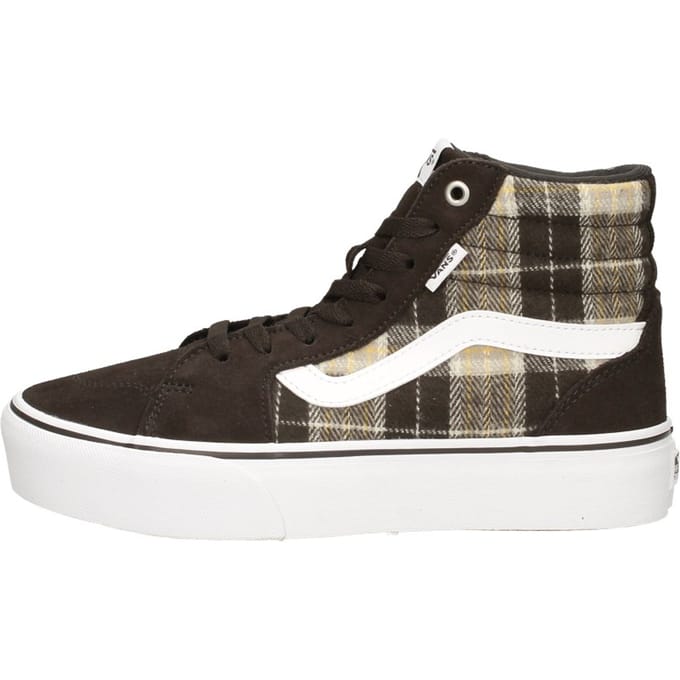 Vans WM Filmore Hi Platform - Dames vrijetijds schoenen - Plaid Mix Brown/ White