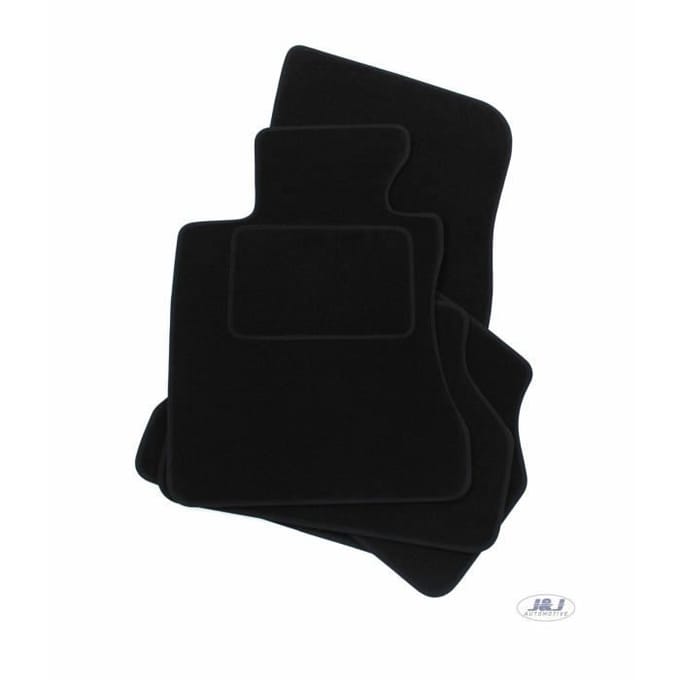 Zwarte Velours Vloermat - J&J AUTOMOTIVE - BMW 5 E60 E61 - Op Maat - Antislip - Waterdicht zwart