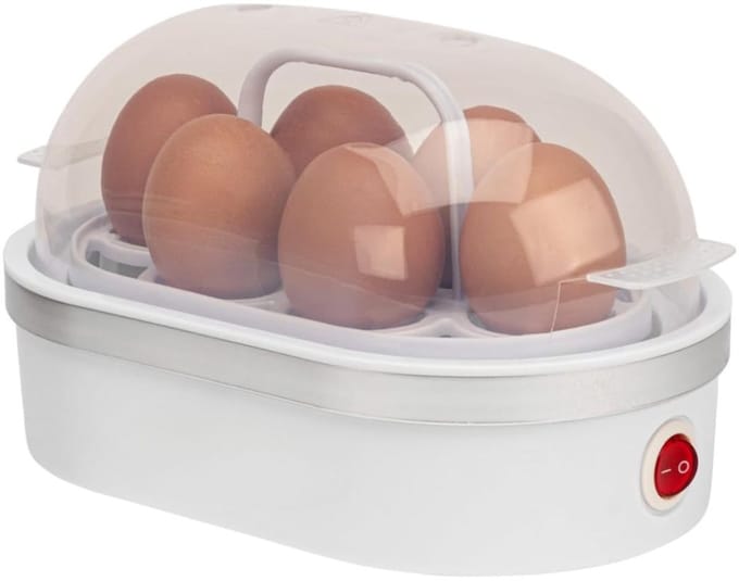 GTB® Eierkoker electrisch - Eierkoker - Eierkoker met timer - Wit - ‎12cm x 22cm x 14cm