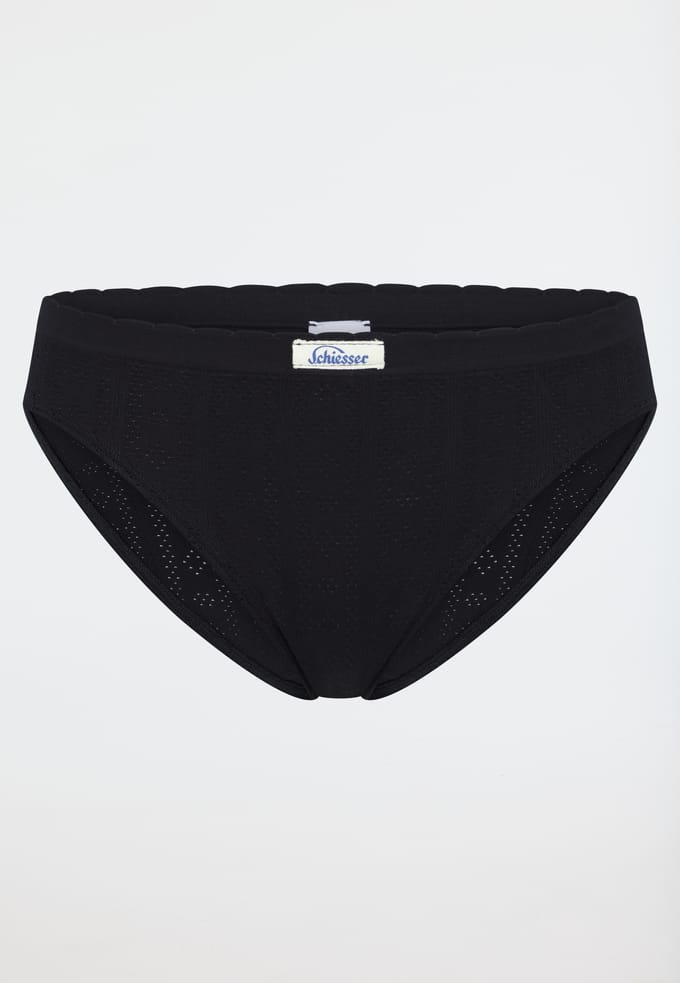 Retro-slip Ajourée, naadloos, zwart - Revival Alma 42