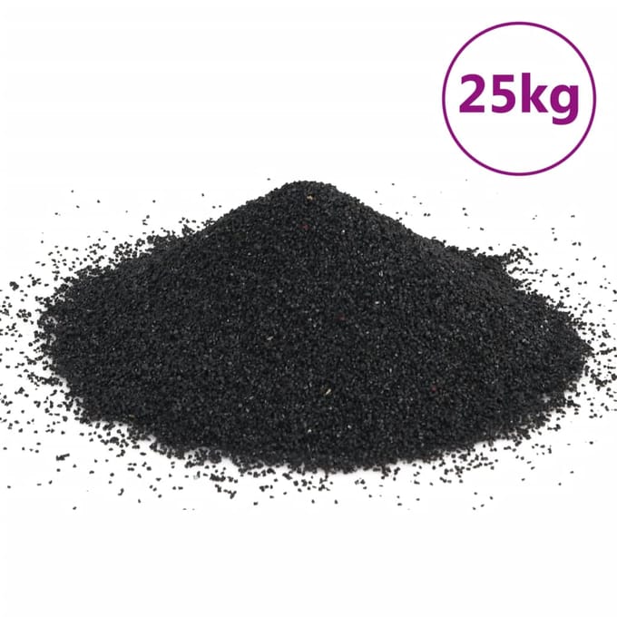vidaXL Aquariumzand 25 kg 0,2-2 mm zwart