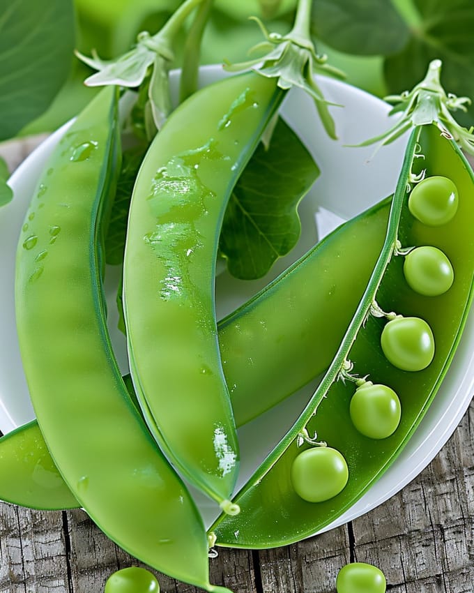 Peulen Zaden Delikett Pisum Sativum Eenjarig Suikererwt