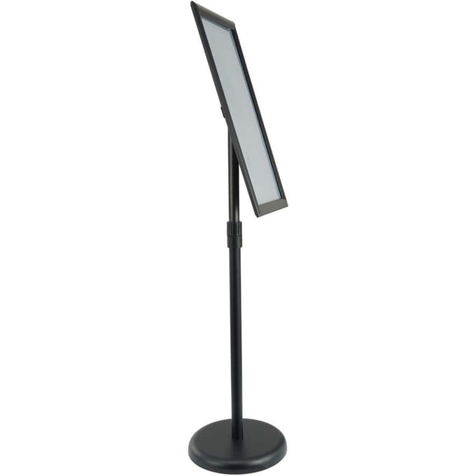 Voetbordsignaalhouder, 11 x 17 Inch Verticale en Horizontaal Verstelbare Posterstandaard, Robuuste Vloerstaande Signaalhouder met Ronde Voet voor Display,