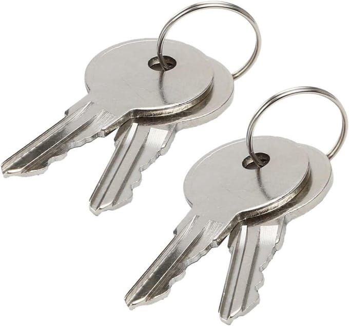 Set van 4 Motorhome Sleutels voor Opslagkasten, Trailers en Controller Covers, Handige Carts