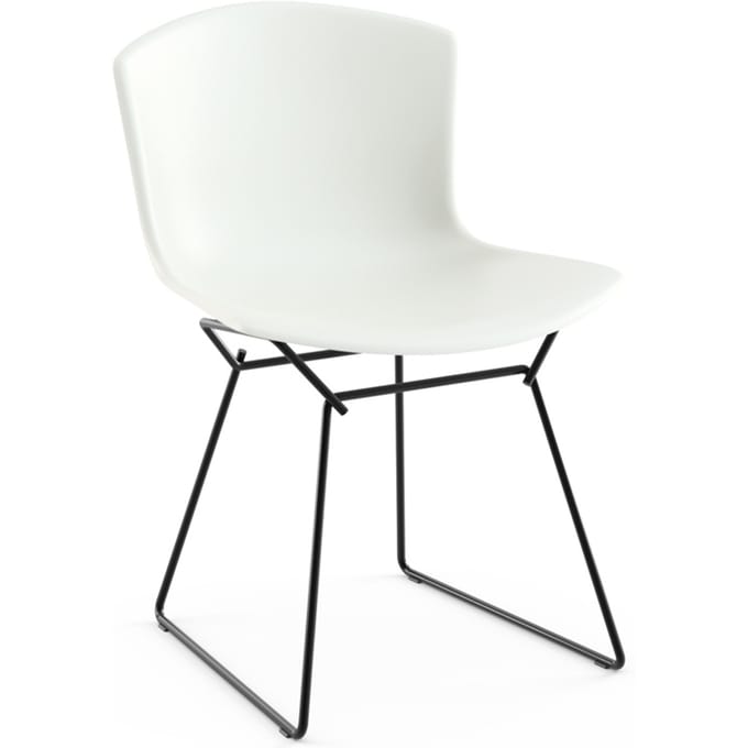 Knoll International - Bertoia Plastic Side Chair - wit - zwart