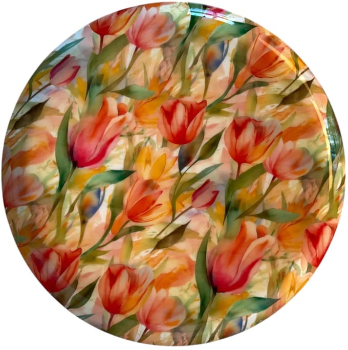 WinQ-Schaal Tulips d:40cm-presenteerschaal-decoratieschaal-grote schaal-onderschaal