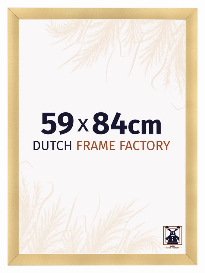 Fotolijst 59x84 cm - MDF - Goud Mat - Praag