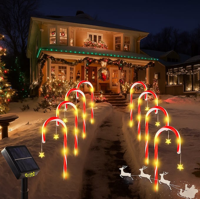 Ortho®- Candy Cane - Kerst - Sfeerverlichting - Tuinverlichting - Candy Cane Decoratie