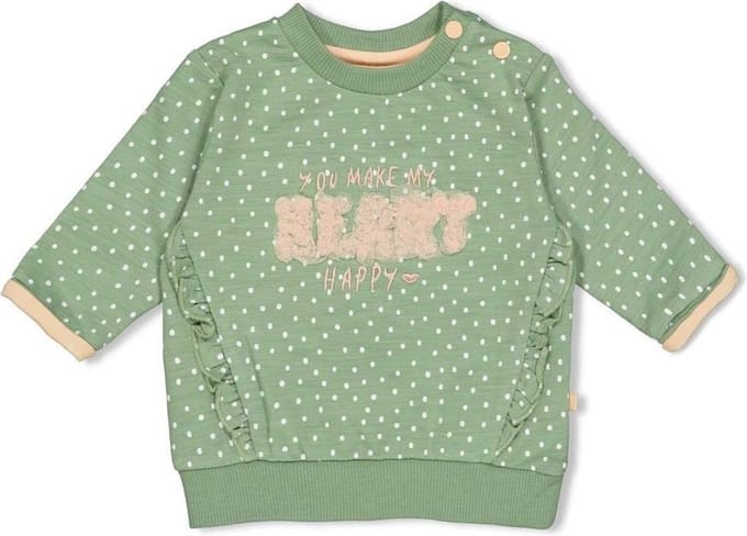 Feetje Sweater AOP Hearts Groen MT.56