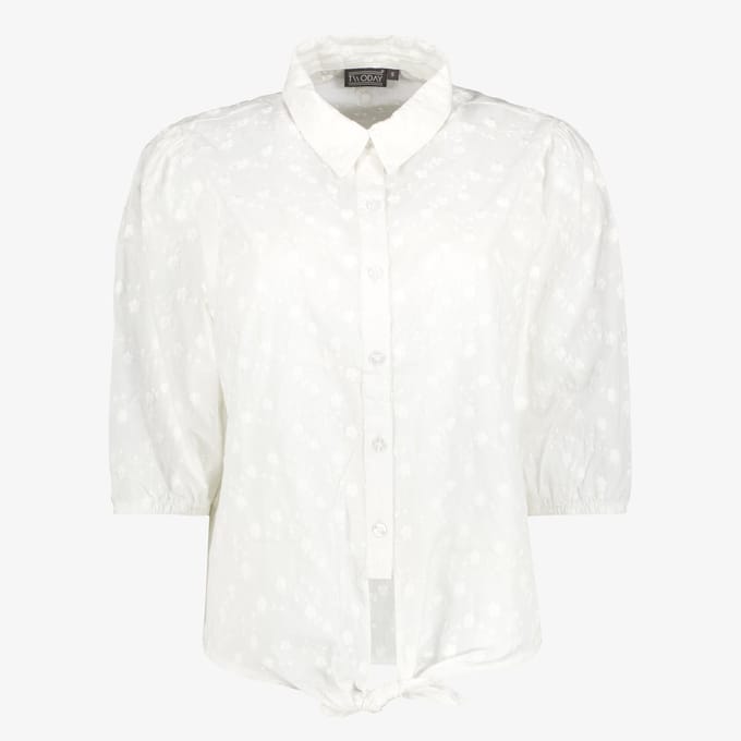 TwoDay dames blouse met driekwart mouwen wit - Maat M