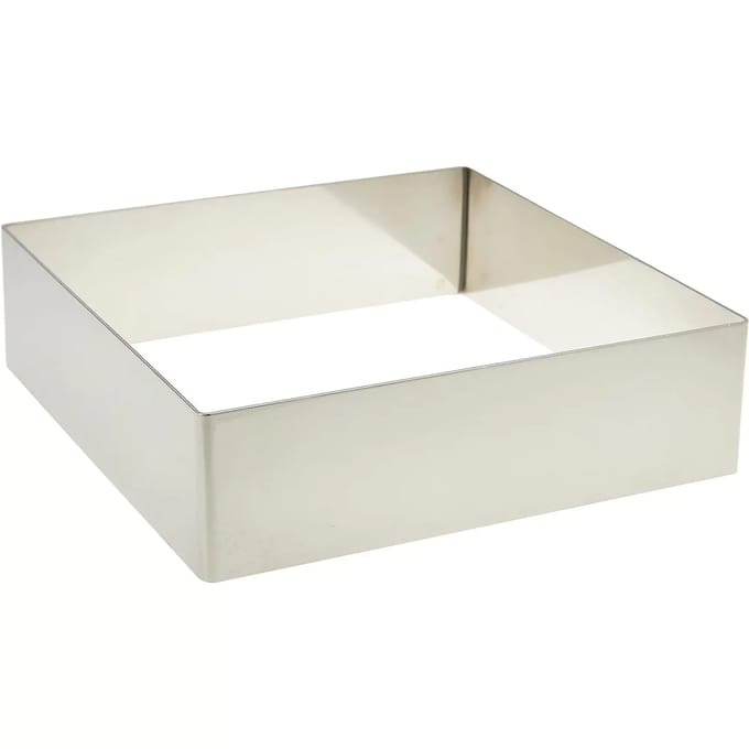Vierkante roestvrijstalen gebaksring Lacor 14x14 cm