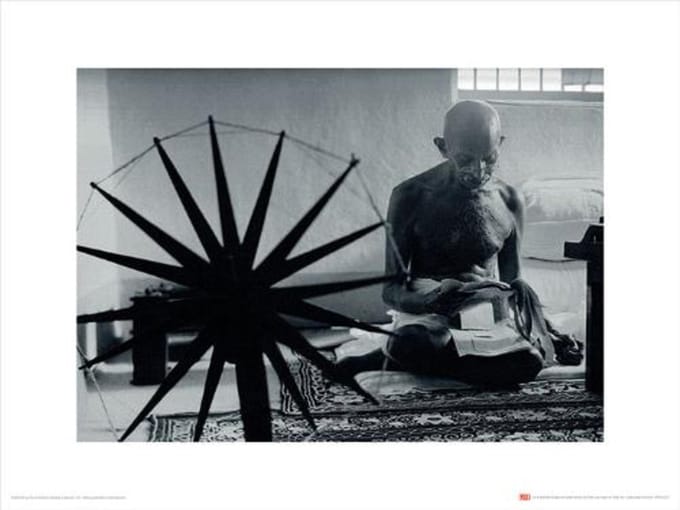 Kunstdruk Time Life - Gandhi 30x40cm