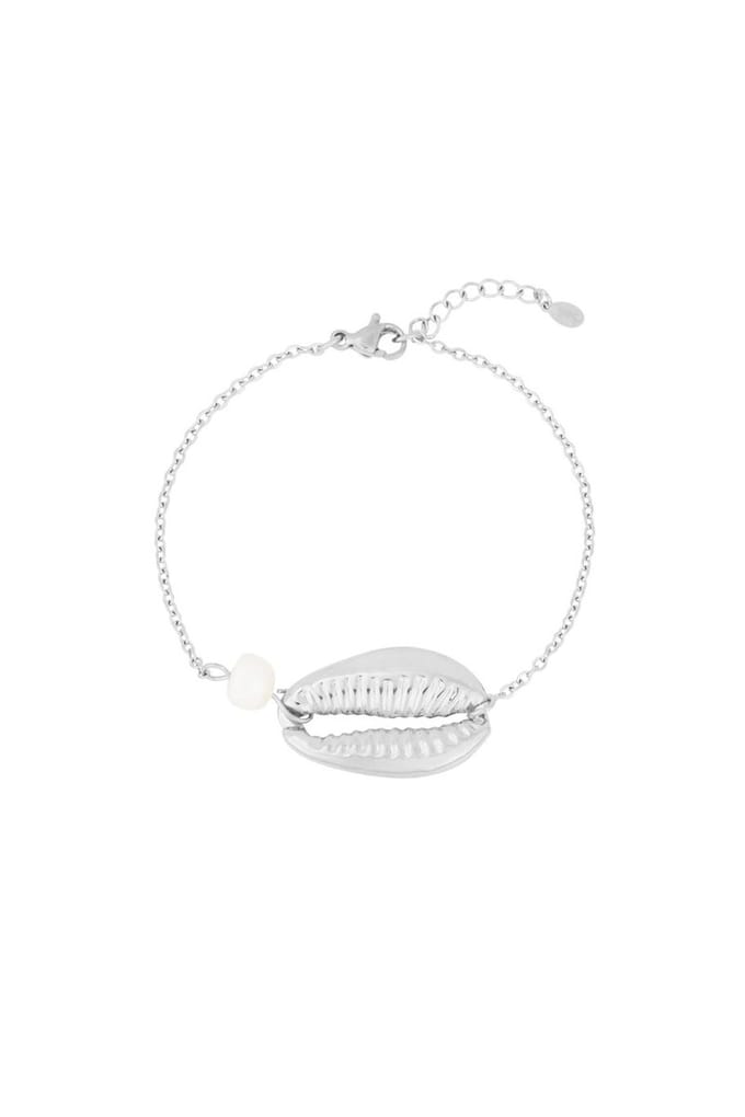 Bijoutheek Armband (Sieraad) Schelp En Parel Zilver