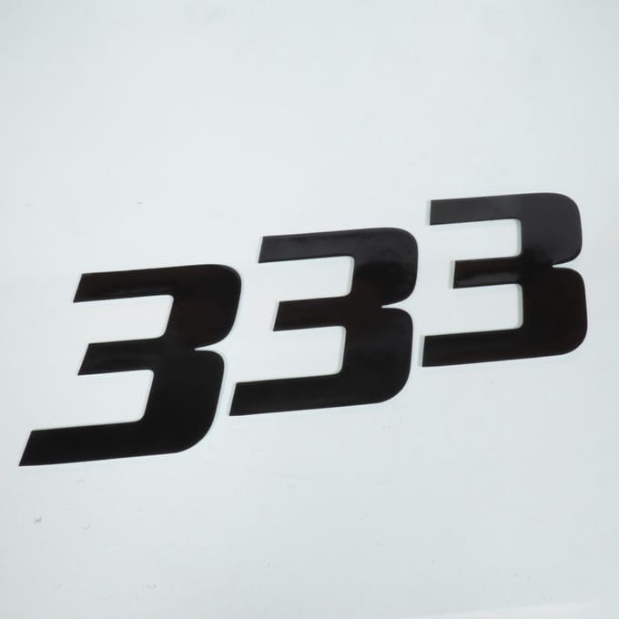 3 sticker startnummer zelfklevend cijfer 3 zwart 20x25cm voor motor