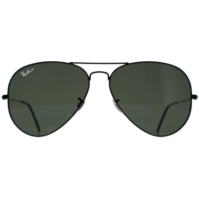 Ray-Ban Zonnebril Aviator 3025 Zwart Groen Gepolariseerd 002/58