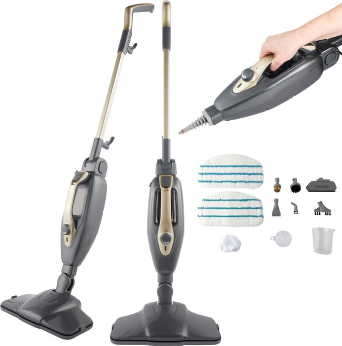 Beldray Titanium 14-In-1 Stoomreiniger Mop – Flexi-Scharnier, 350 Ml
