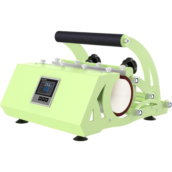 Tumbler Heat Press Machine voor 30oz 11oz25oz16oz Cups Ondersteuning 2.6-3.4inch Diameter en US Plug groen