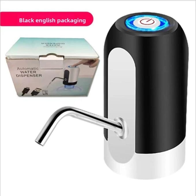 Pompe à eau électrique automatique pour bonbonne, distributeur portable rechargeable par USB black