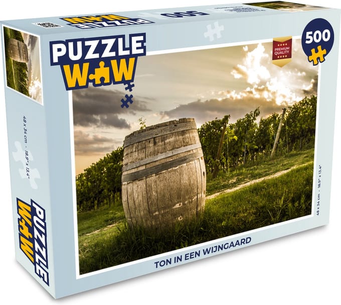 Puzzel Ton in een wijngaard - Legpuzzel - Puzzel 500 stukjes