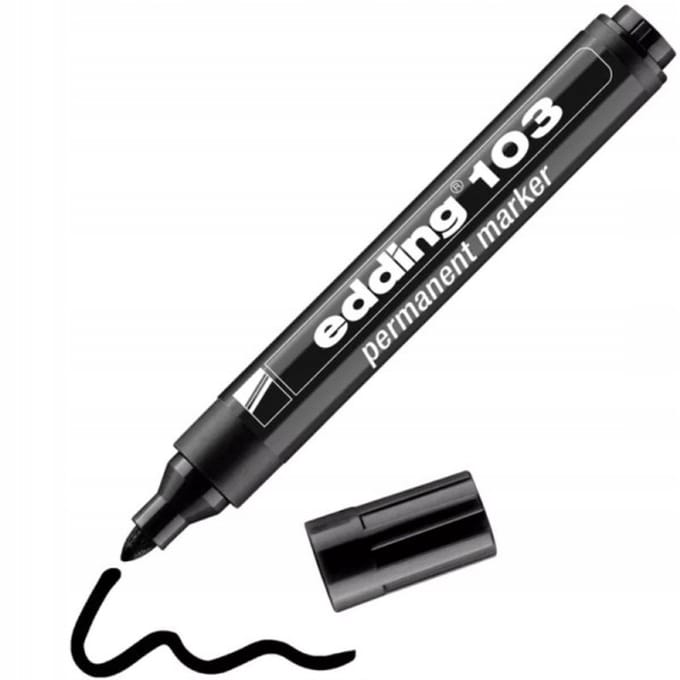 Edding 103 Permanent Marker - Rond 1.5-3mm Zwart