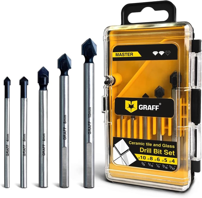 Tegelboren Set - Glasboren Betonboren - Materiaal Boren - Centrumpunt Ontwerp - 4-10 mm