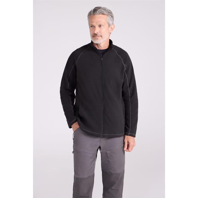 Mountain Warehouse Heren Ashbourne fleecejas met volledige rits (Zwart)