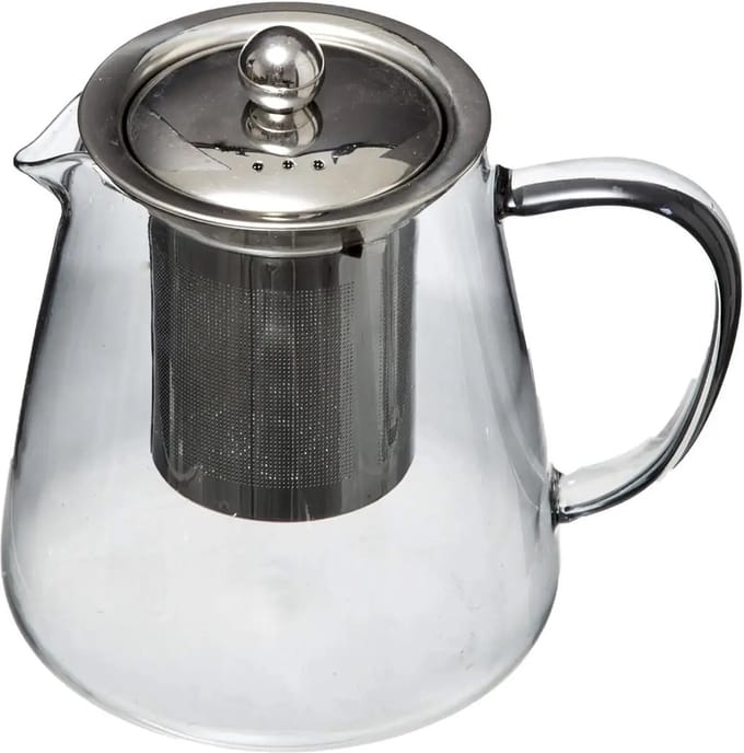 Secret de Gourmet - Theepot - glas/rvs - met filter - 800 ml