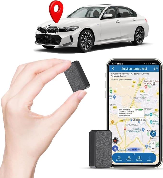 Mini GPS-tracker voor Kinderen - Slimme Alarmfunctie en Real-time Tracking