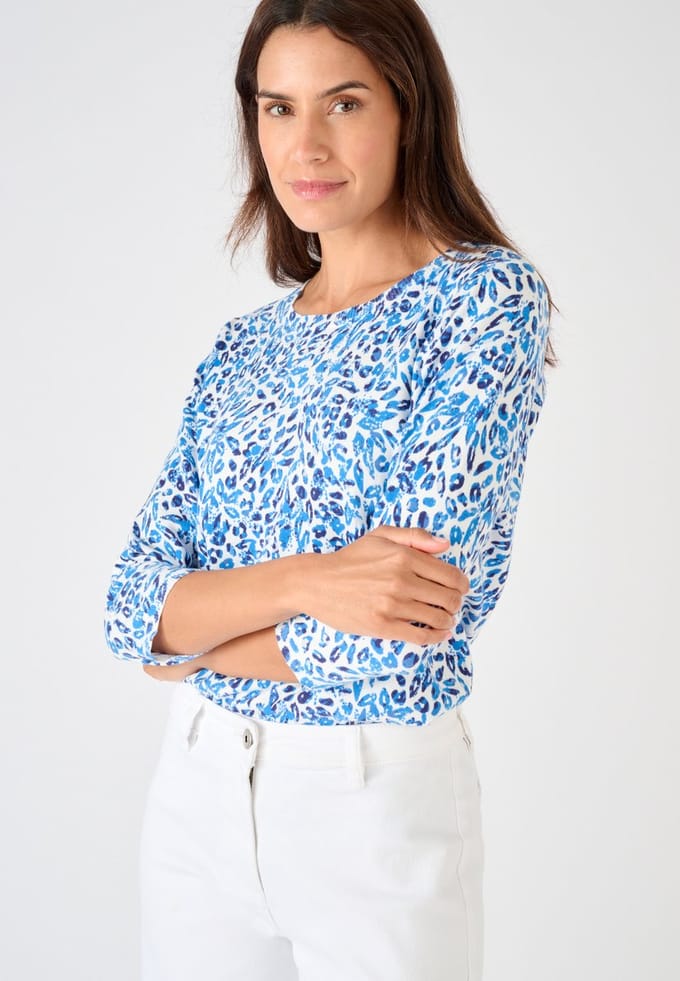 Damart - Trui fijn tricot - Dames - Blauw - S