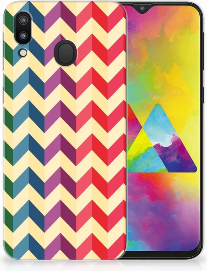 Samsung Galaxy M20 (Power) TPU bumper Zigzag Multi Color