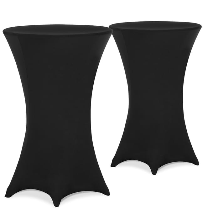 Detex 2x Tafelrok Statafel - Ø 60-65cm 30°C Wasbaar – Zwart