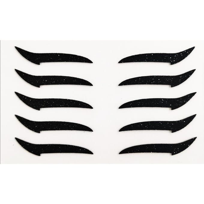 1 Vel Oogpotlood Print Tattoo Sticker zwart