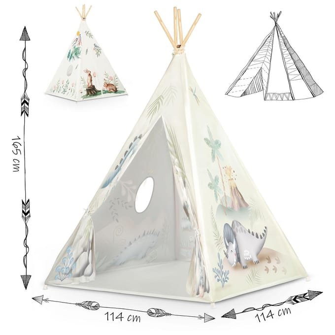 Nukido Tipi Tent Voor Kinderen - Dinosauriërs