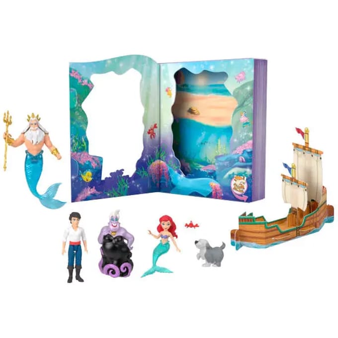 Disney Princess De Kleine Zeemeermin Mini-poppenset Veelkleurig Kinderen