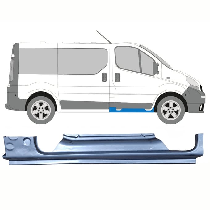 Reparatie dorpel voor Opel Vivaro 2001-2014 / Rechts