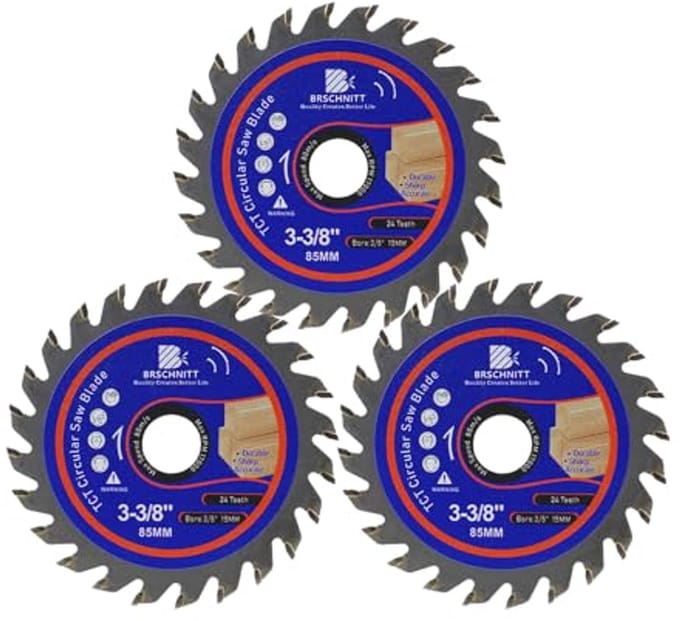 Compact Cirkelzaagblad 24T - 3 stuks Houtsnijzaagblad voor Snijden en Trimwork