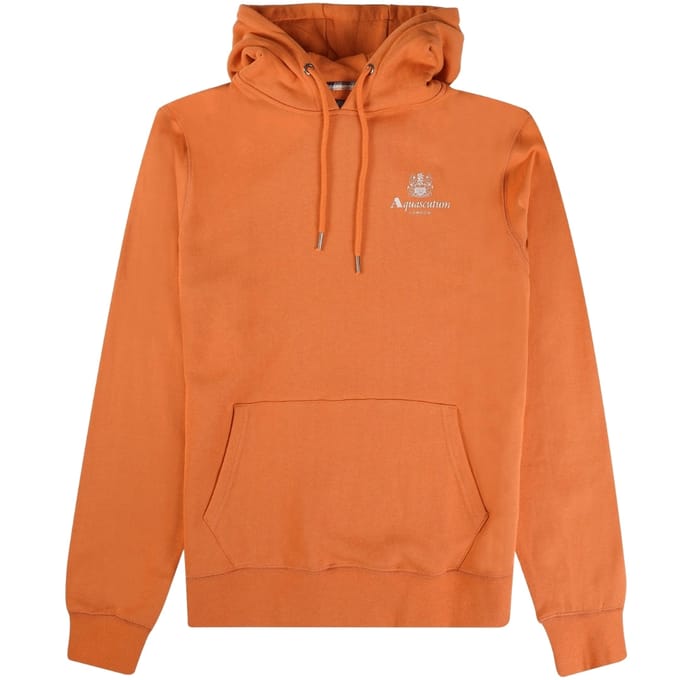 Aquascutum Active Hoodie Met Klein Logo In Roestbruin