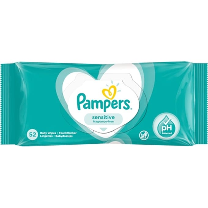Pampers Sensitive vochtige doekjes - 52 stuks