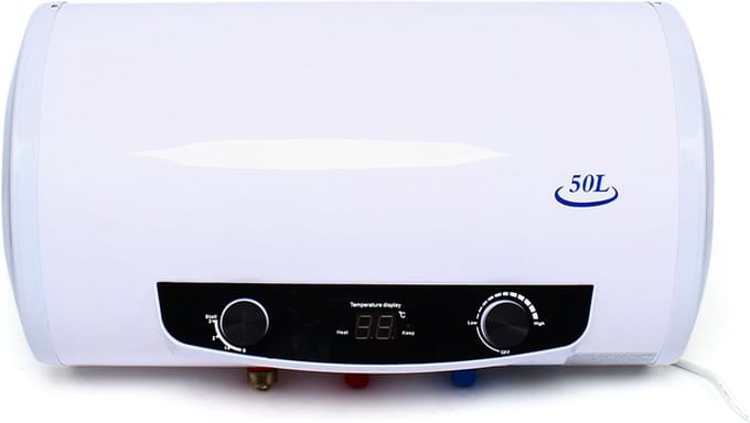 Elektrische Boiler - Warmwater Opslag - Dagelijks Gebruik - Compact Plat Design - 50 Liter Capaciteit - Wit