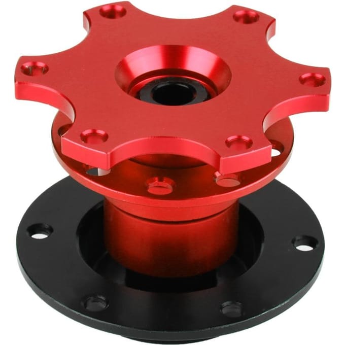 Adaptateur à dégagement rapide pour moyeu de volant de voiture Kit Snap Off avec vis Red red