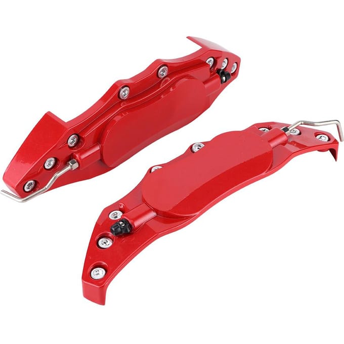 2 Stuks Auto Universele Schijfremklauw Nep Covers Links & Rechts Accessoires Refit(L ) M red