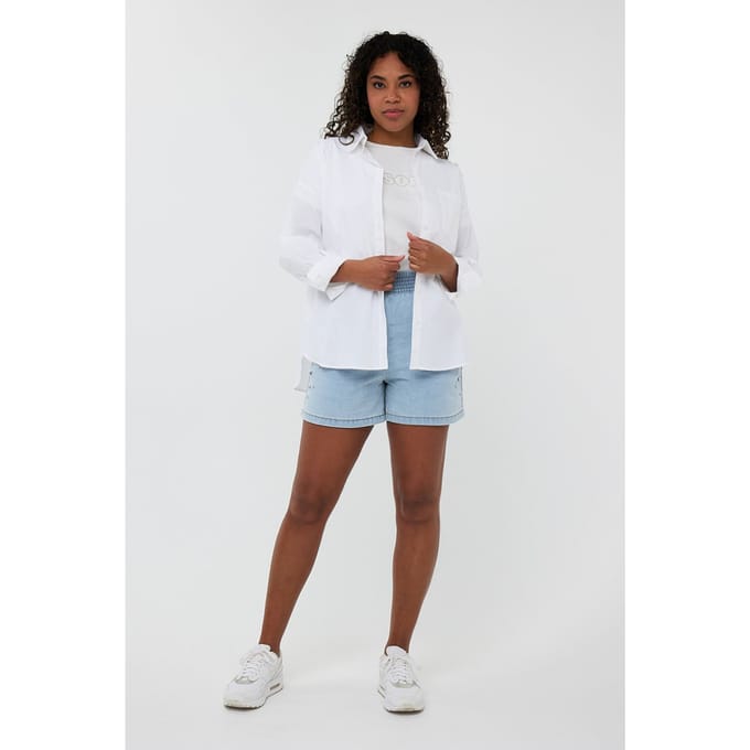 EsQualo Blouse Oversized Poplin Off White Taglia: 36 | Magliette intime Outlet | Donna | Bianco