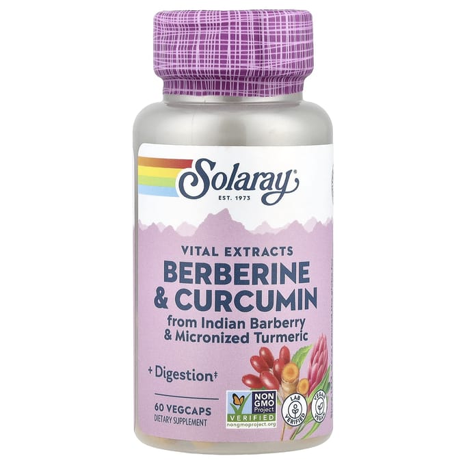 Berberine & Curcumine, wortelextract, 60 vegetarische capsules