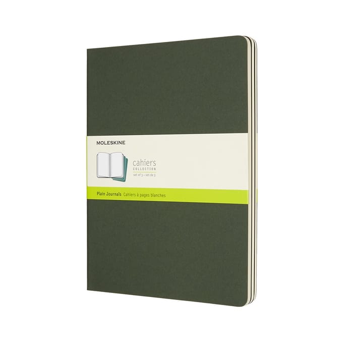 Moleskine Cahier Journals - Extra Large - Blanco - Groen - set van 3