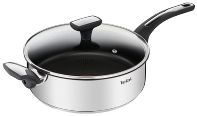 26 cm roestvrijstalen sauteerpan met deksel - tefal - e3003304