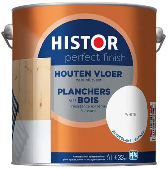Histor Perfect Finish Houten Vloer Zijdeglans - 2.25L - Wit