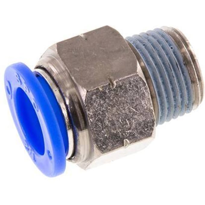 1/2'' x 3/8'' NPT Messing/PBT Insteekfitting Buitendraad NBR [2 Stuks]