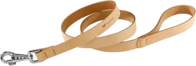 Ferplast Natural Hondenriem - Leder - Beige - Breedte 20 mm - Lengte 120 cm