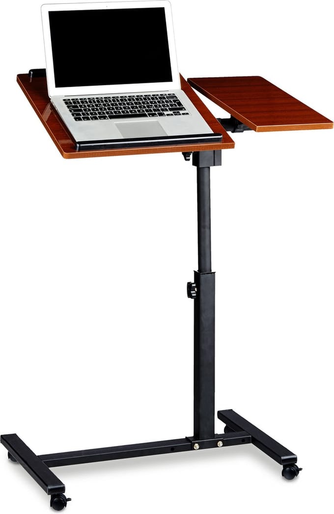 Laptoptafel op wieltjes - 95 x 60 x 40 cm - rood